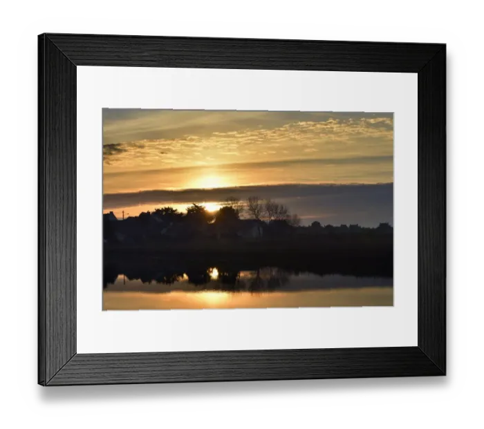 Framed Print : France-Nature-Sunset-Saline-Water