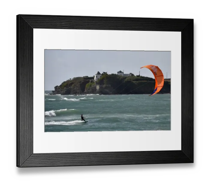 Framed Print : France- Lifestyle-Kiting Framed Print : France- Lifestyle-Kiting