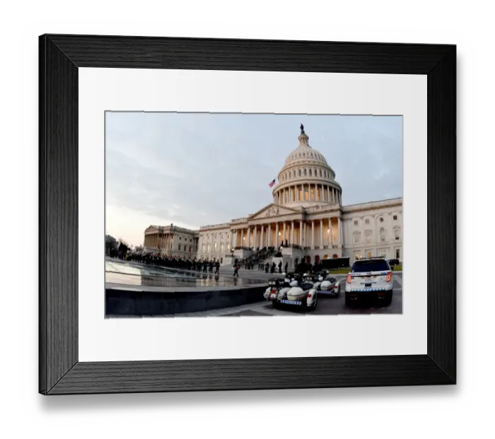 Framed Print : Rehearsal For Presidential Inauguration of Donald Trump