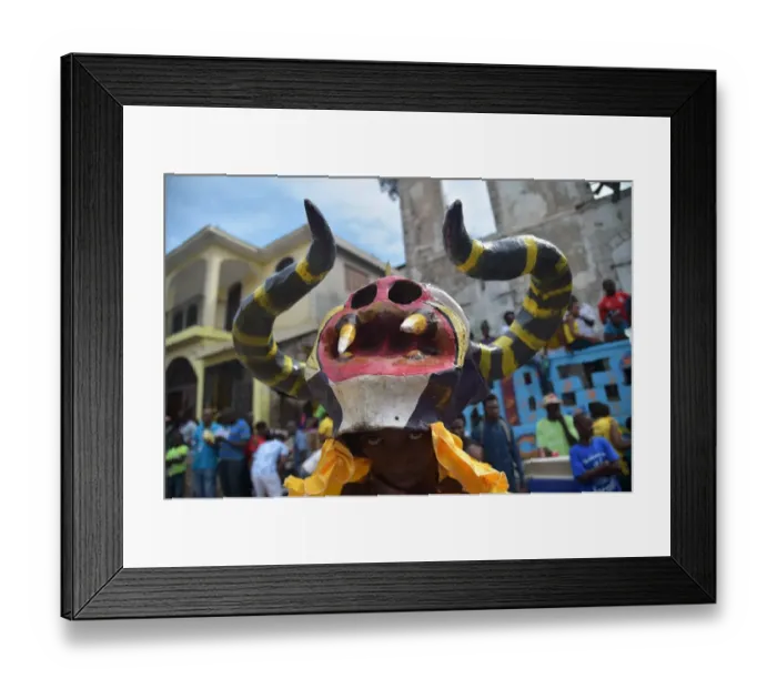 Framed Print : Jacmel, Haiti, Carnival