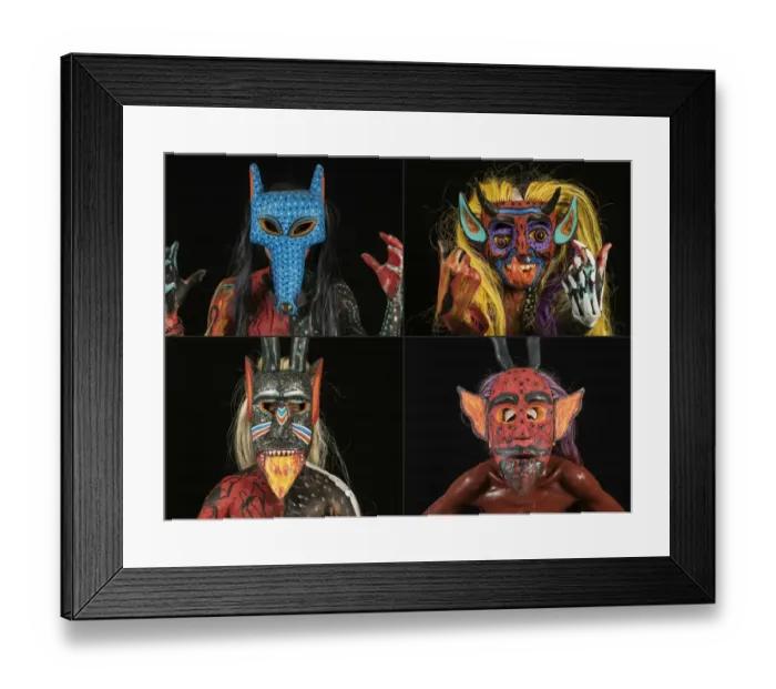 Framed Print : Combo-Mexico-Carnival-San Martin Tilcajete Framed Print : Combo-Mexico-Carnival-San Martin Tilcajete