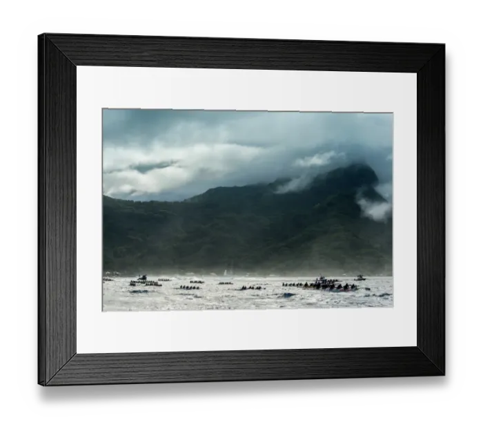 Framed Print : France-Polynesia-Canoe-Overseas Framed Print : France-Polynesia-Canoe-Overseas