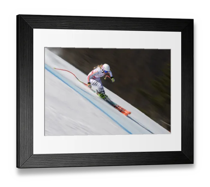 Framed Print : Ski-Alpine-World-Women-Downhill-Training