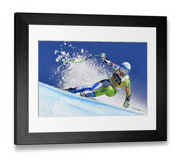 Framed Print : Ski-Alpine-Women-Super G
