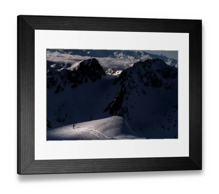 Framed Print : Ski-France-Mountaineering