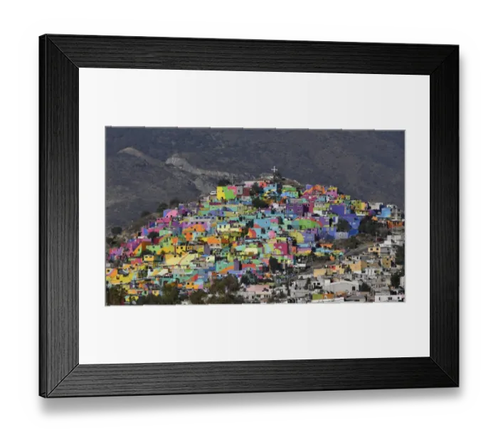 Framed Print : Mexico-Violence-Painted Houses