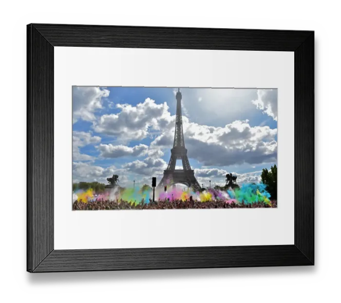 Framed Print : France-Color Run-Sport-Entertainment