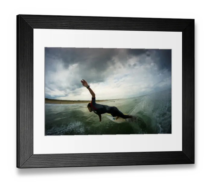 Framed Print : France-Atlantic-Tourism-Surfing