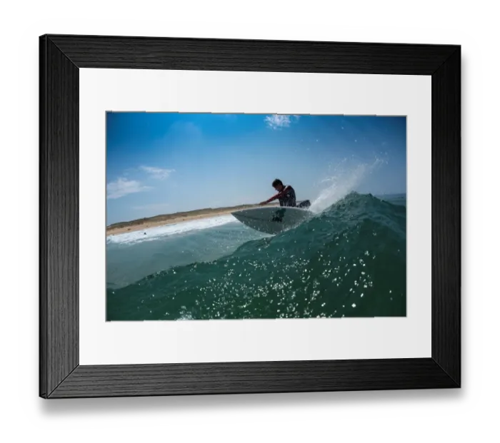 Framed Print : France-Atlantic-Tourism-Surfing