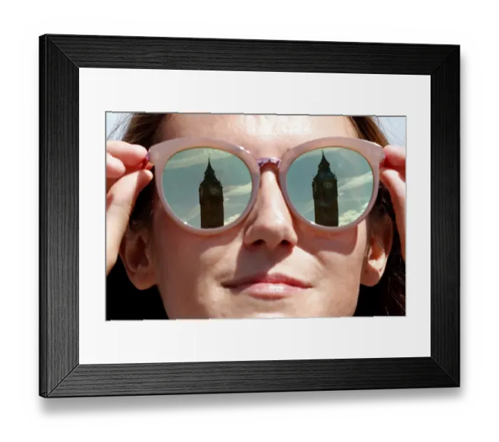 Framed Print : Britain-Weather-Big Ben- Glasses Framed Print : Britain-Weather-Big Ben- Glasses
