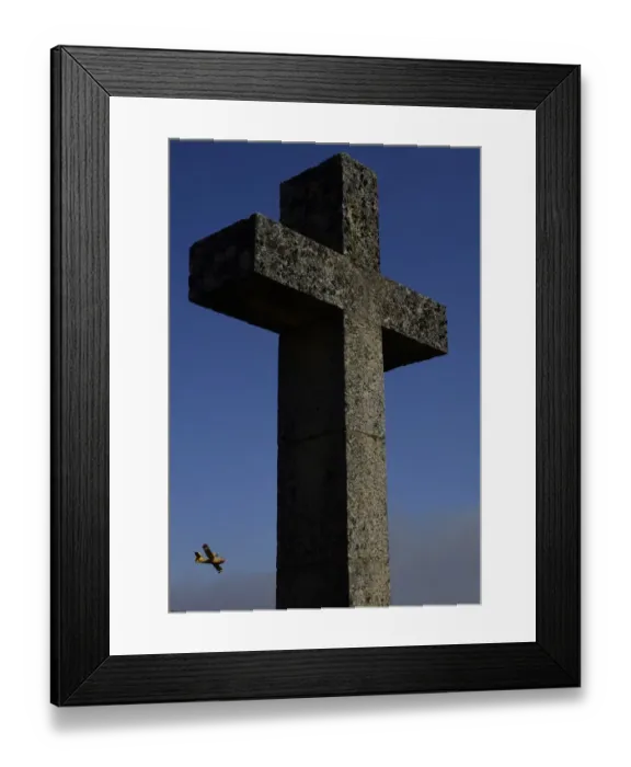 Framed Print : Portugal-Plane-Cross