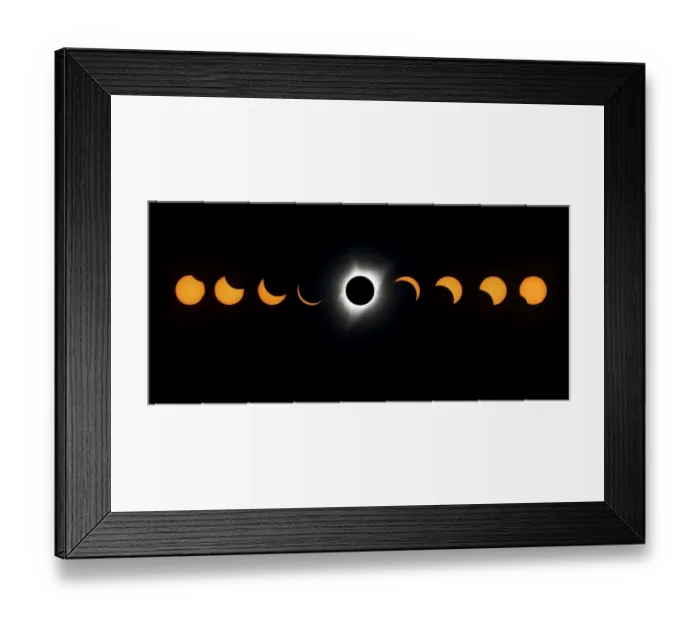 Framed Print : Total Solar Eclipse Composite