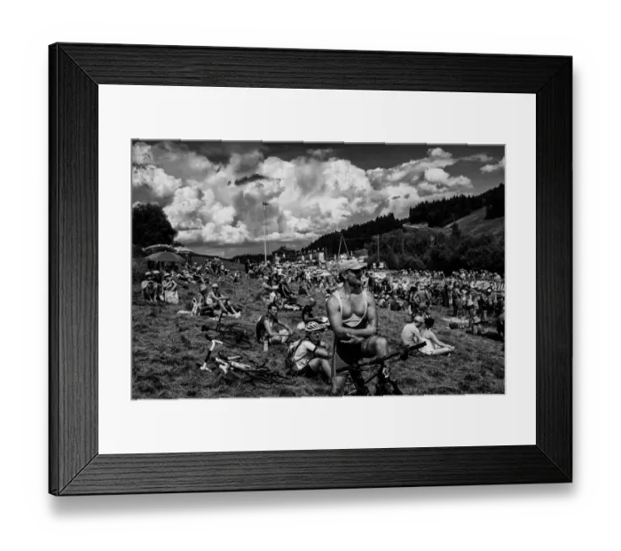 Framed Print : Cycling-Fra-Tdf2017-Fans-Black and White Framed Print : Cycling-Fra-Tdf2017-Fans-Black and White