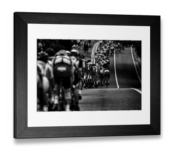 Framed Print : Cycling-Fra-Bel-Tdf2017-Pack-Black and White