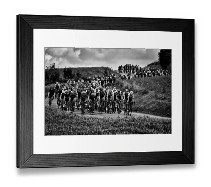 Framed Print : Cycling-Fra-Bel-Tdf2017-Pack-Black and White Framed Print : Cycling-Fra-Bel-Tdf2017-Pack-Black and White