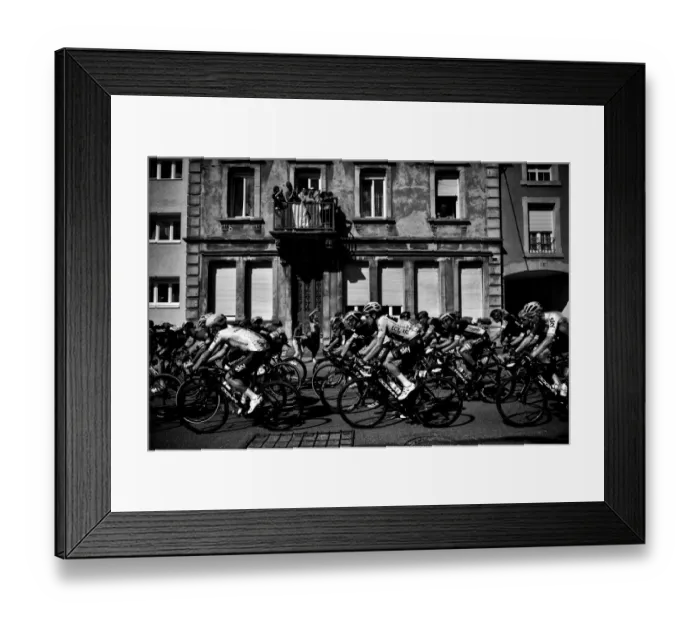 Framed Print : Cycling-Fra-Bel-Tdf2017-Black and White