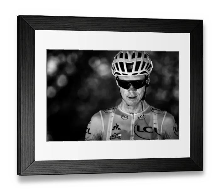 Framed Print : Cycling-Fra-Tdf2017-Departure-Black and White Framed Print : Cycling-Fra-Tdf2017-Departure-Black and White