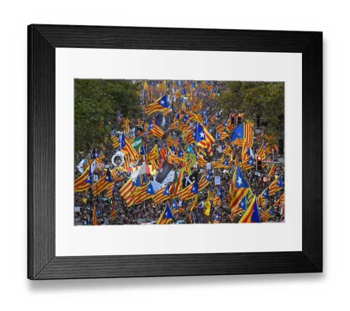 Framed Print : Spain-Catalonia-Politics-Demo