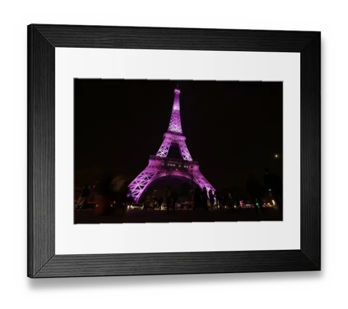 Framed Print : France-Paris-Eiffel Tower - Pink -Health Framed Print : France-Paris-Eiffel Tower - Pink -Health
