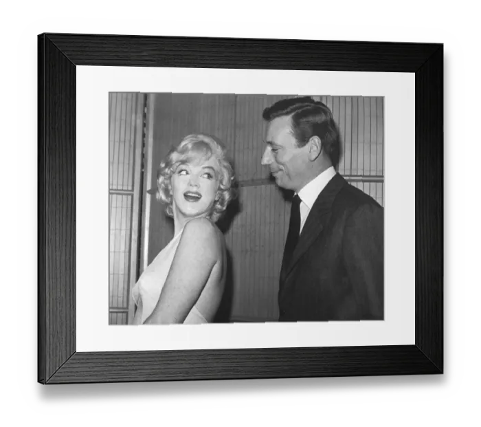 Framed Print : Marilyn Monroe and her Co-star Yves Montand Framed Print : Marilyn Monroe and her Co-star Yves Montand