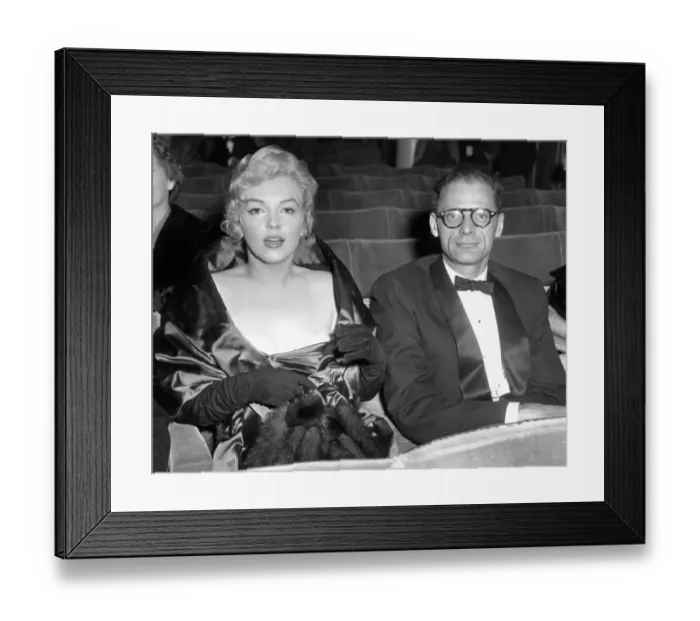 Framed Print : Marilyn Monroe and Arthur Miller at the Comedy Theatre in London