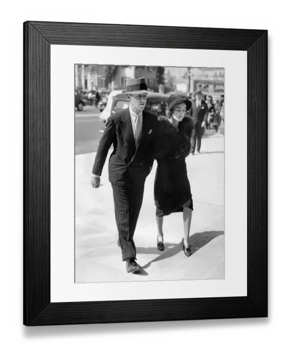 Framed Print : American actor, singer and dancer Fred Astaire and his wife Phyllis Livingston Potter