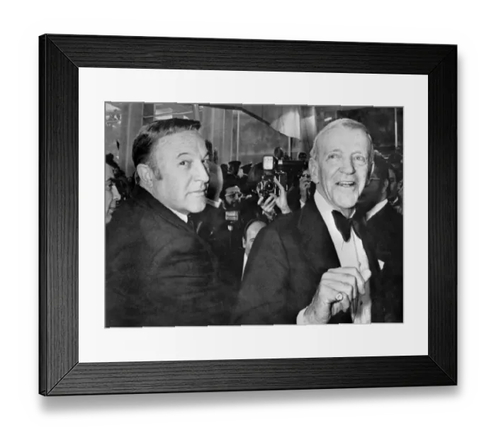 Framed Print : American Actors Gene Kelly (L) and Fred Astaire Cannes Film festival Pose Framed Print : American Actors Gene Kelly (L) and Fred Astaire Cannes Film festival Pose