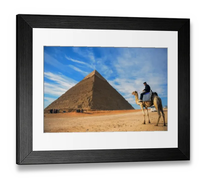 Framed Print : Egypt-Pyramid-Travel-Camel