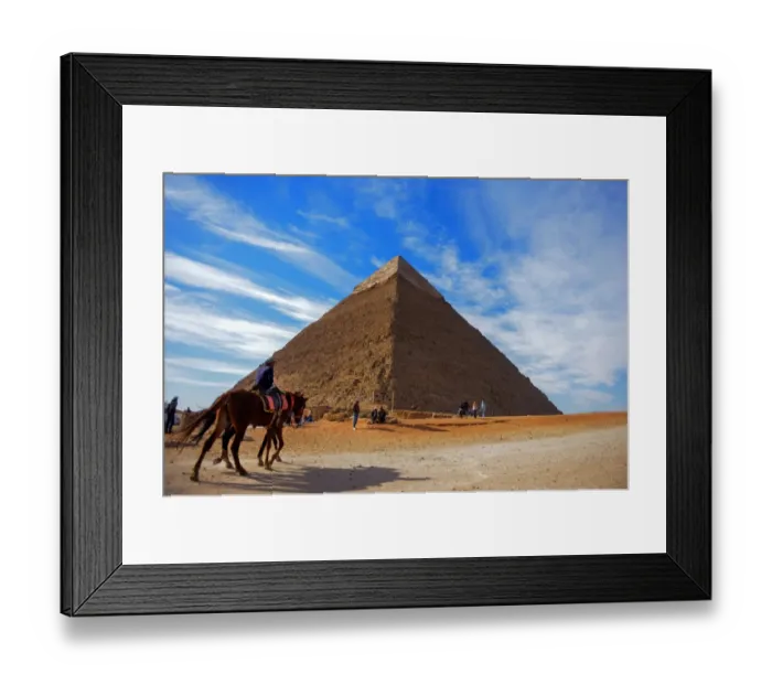 Framed Print : Egypt-Pyramids-Travel-Horse