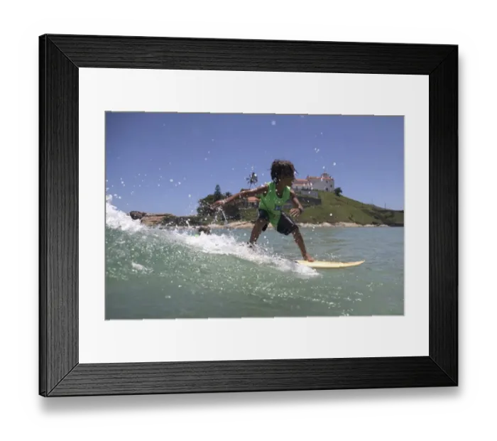 Framed Print : Brazil-Surf-School