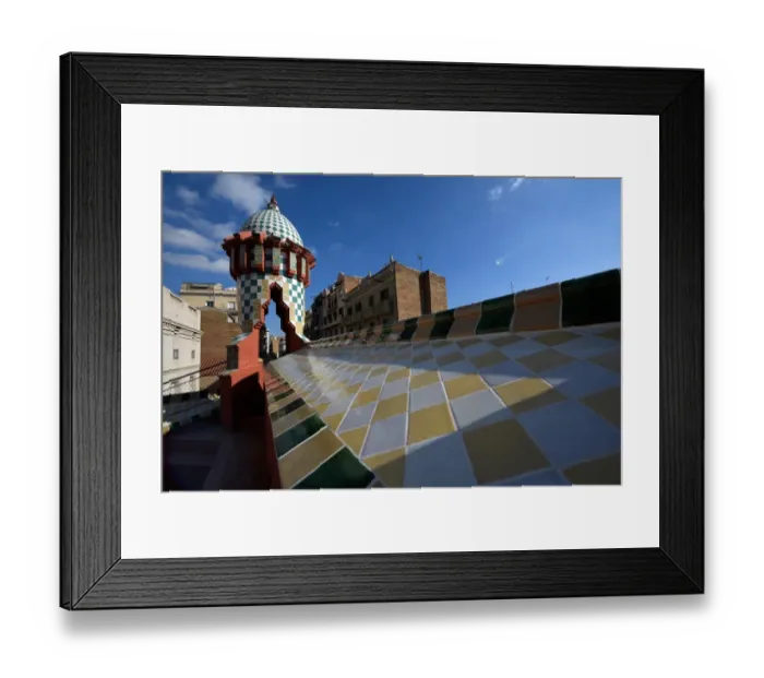 Framed Print : Spain-Gaudi-Vicens-Architecture Framed Print : Spain-Gaudi-Vicens-Architecture