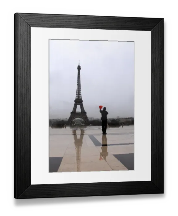 Framed Print : Love-Paris-Eiffel Tower-Balloon