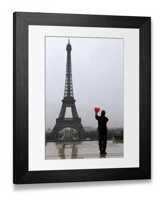 Framed Print : France-Paris-Love-Eiffel Tower