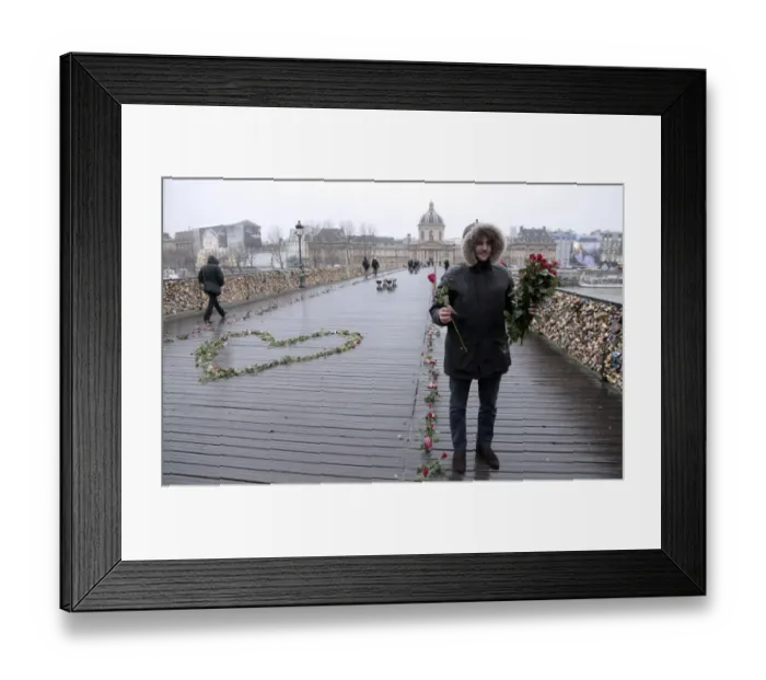 Framed Print : France-Paris-Love-Roses Framed Print : France-Paris-Love-Roses