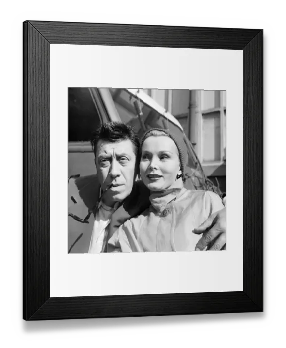 Framed Print : French actor Fernandel and US actress Zsa Zsa Gabor Framed Print : French actor Fernandel and US actress Zsa Zsa Gabor