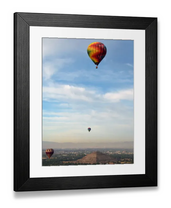 Framed Print : Mexico-Balloon-Festival-Teotihuacan Framed Print : Mexico-Balloon-Festival-Teotihuacan
