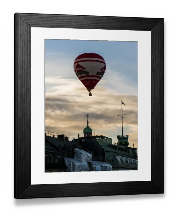 Framed Print : Sweden-Hot-Air-Balloon