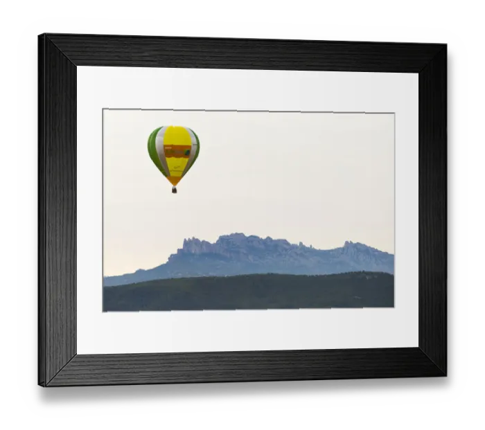 Framed Print : A hot-air balloon flies during the 21th European Balloon Festival in Igualada, near