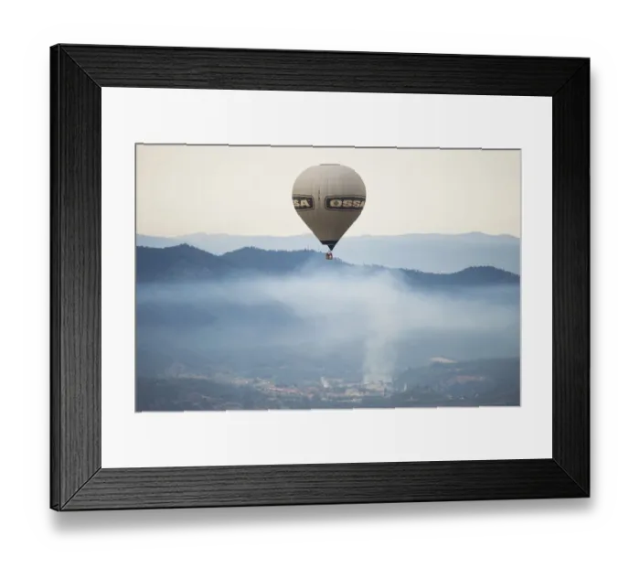 Framed Print : A hot-air balloon flies during the 21th European Balloon Festival in Igualada, near