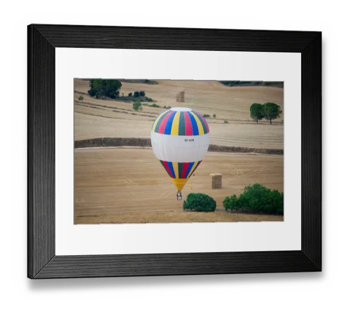 Framed Print : A hot-air balloon flies during the 21th European Balloon Festival in Igualada, near