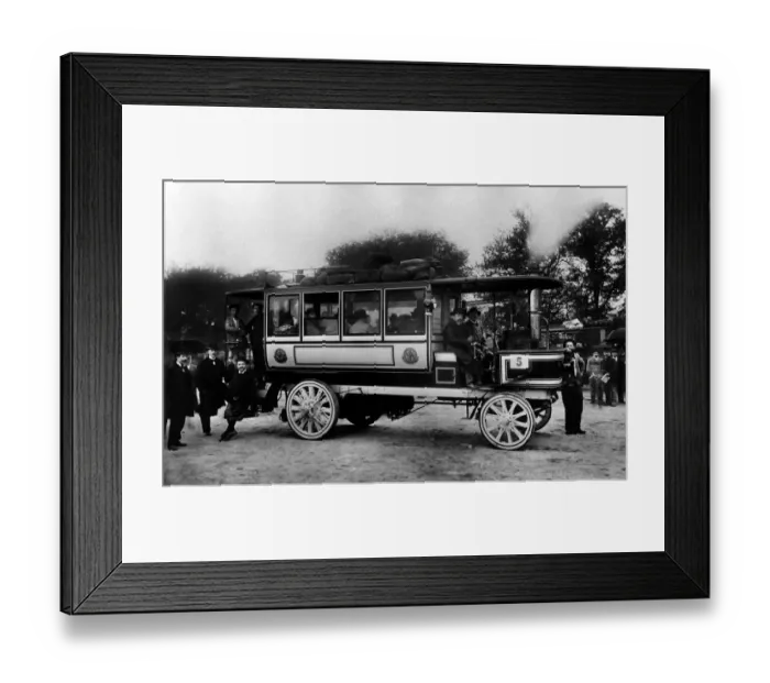 Framed Print : French Steam Omnibus in 1895 Framed Print : French Steam Omnibus in 1895