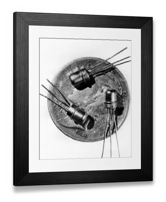 Framed Print : Miniature M-1 Transistors 1956 Framed Print : Miniature M-1 Transistors 1956