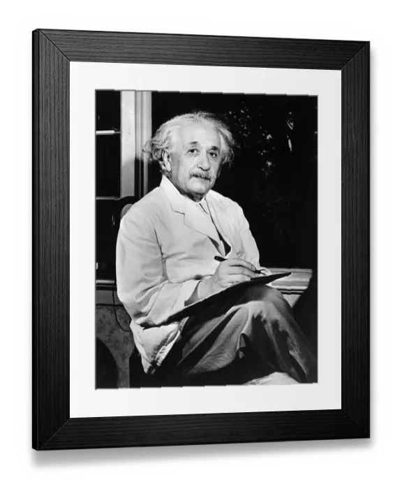 Framed Print : Bio-Einstein-Headshot-Pipe