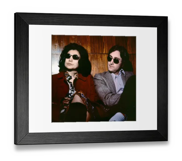 Framed Print : John Lennon and his wife Yoko Ono pose, 1968 Framed Print : John Lennon and his wife Yoko Ono pose, 1968