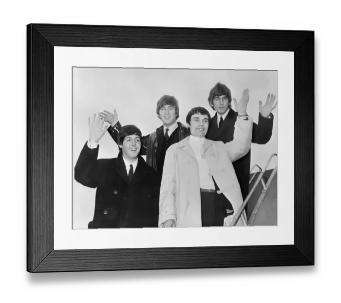 Framed Print : Beatles salute as they leave London, June 1964