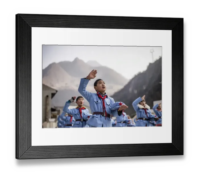Framed Print : China-School-Education-Population