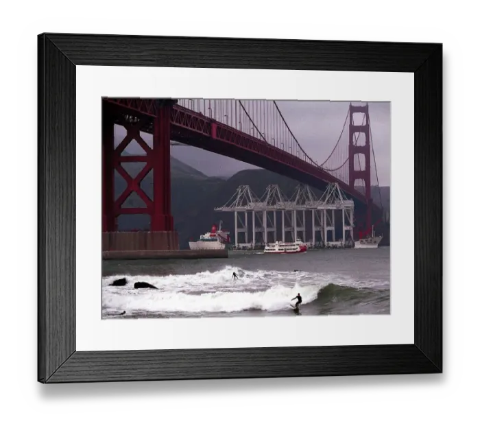 Framed Print : Us-Largest Cranes-Golden Gate