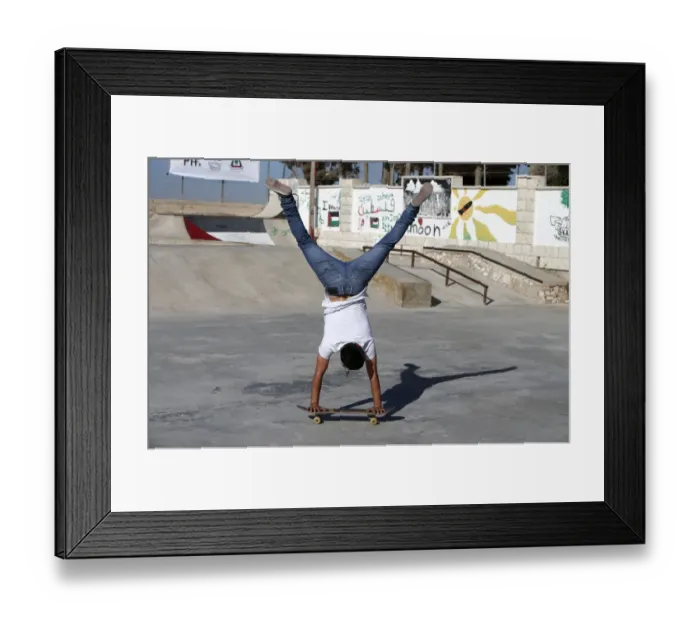Framed Print : Palestinian-Skateboarding