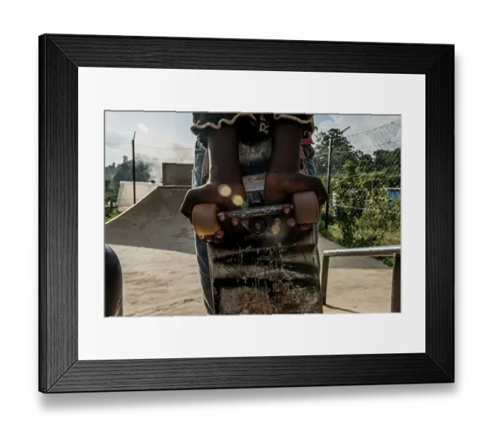 Framed Print : Kenya-Feature-Skateboarding