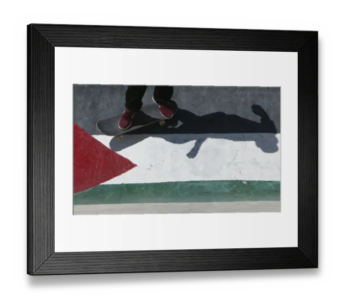 Framed Print : Palestinian-Skateboarding Framed Print : Palestinian-Skateboarding